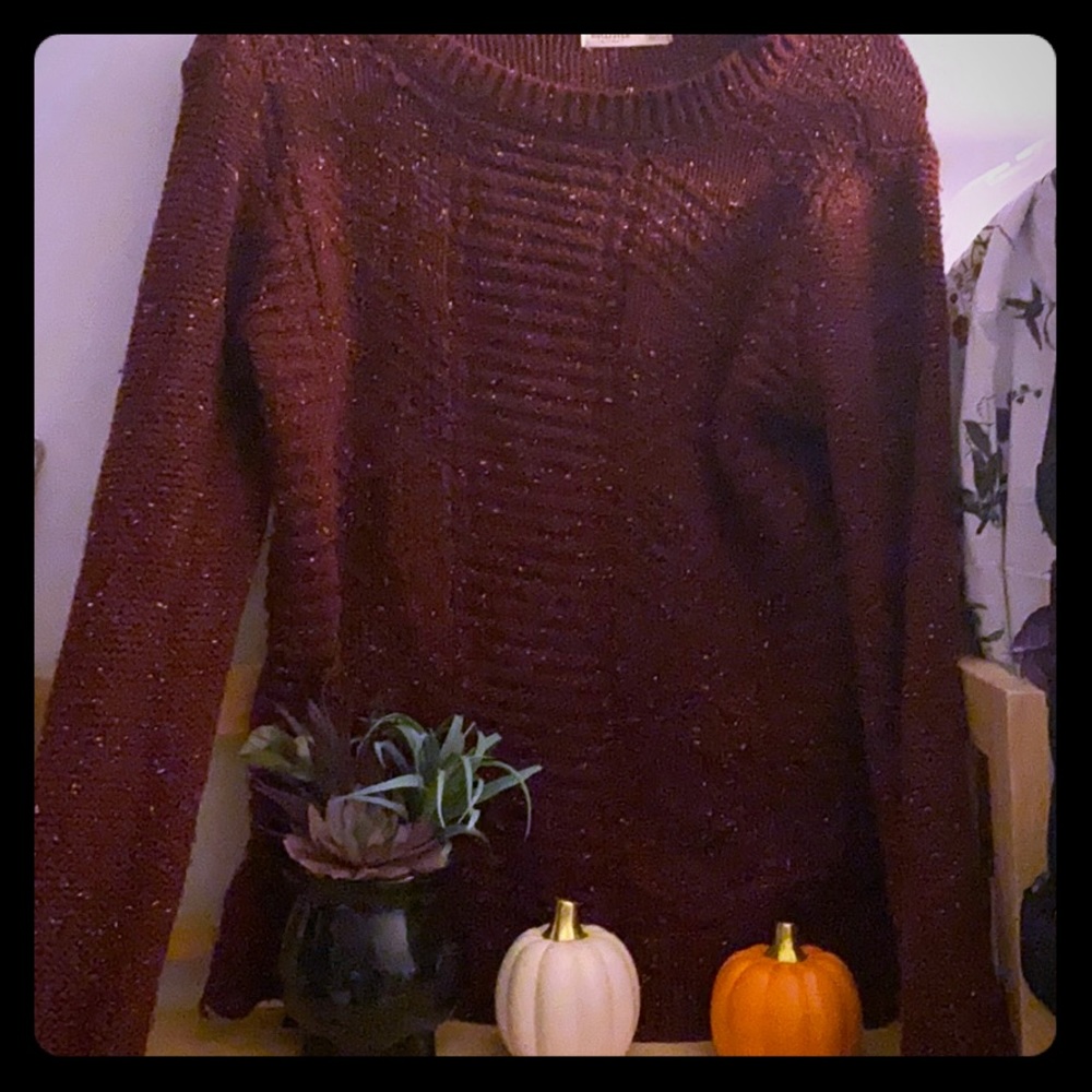 Long sleeved burgundy shirt